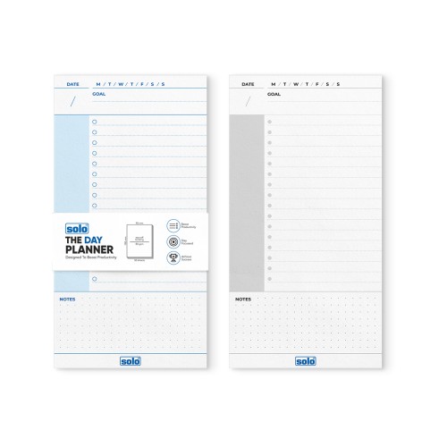Tear Off Daily Planner | To Do List | For Office, Home & School | B6 | 50 Sheets Per Pad, 80 GSM  (Pack of 2) | TOPB6D3